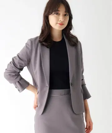 index DELEGANT 분또 자켓 차콜 그레이 S