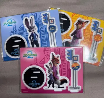 Zootopia 2 Happy 복권 아크릴 스탠드 3개 세트