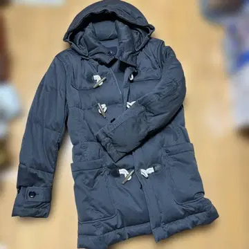 LACOSTE 다크 그레이 다운 더플 코트