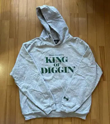 MURO KING OF DIGGIN' 그레이 후드티 L 사이즈