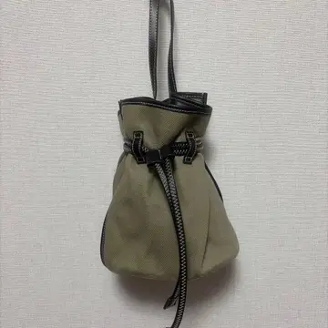 복조리백 카키 캔버스