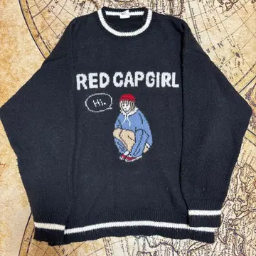 RED CAP GIRL 스웨터 M 블랙