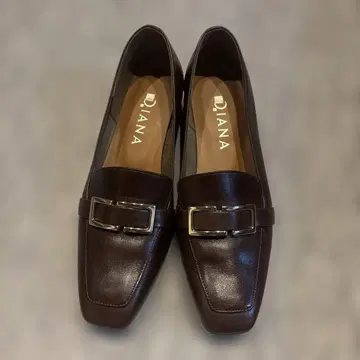 DIANA/24.5cm/다크 브라운 골드 비트 로퍼