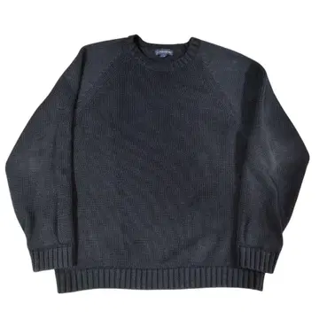 랜즈 엔드 블랙 코튼 니트 L 스웨터