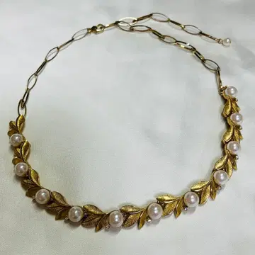 BEAMS 액세서리 펄 골드 목걸이