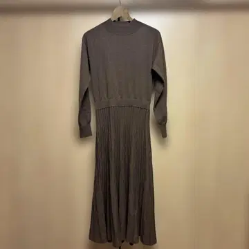 opaque.clip 신축 긴팔 원피스 L 사이즈 카멜 클리닝 완료