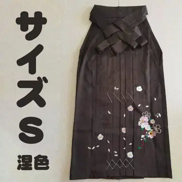 새상품 하카마 단품 자수 장식 졸업식용 하카마 하카마만 S 사이즈 흑색
