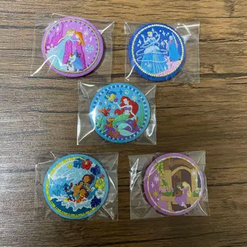 Disney 자수 캔뱃지 2종 프린세스 5종