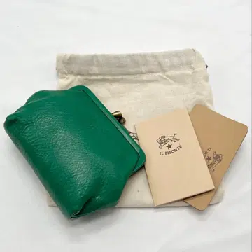 [ 미사용 새상품 ] 일비종떼 가마구치 코인 케이스 에메랄드 ( 그린 )