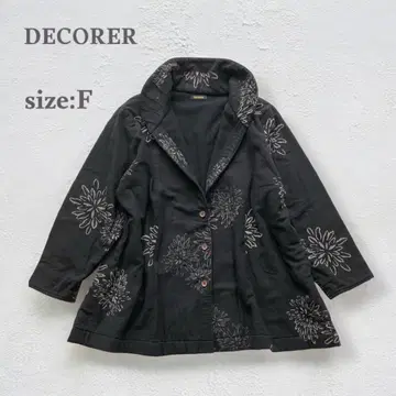 아우터 속기모 루즈한 사이즈 빅 사이즈 따뜻한 꽃무늬 고급 가을/겨울