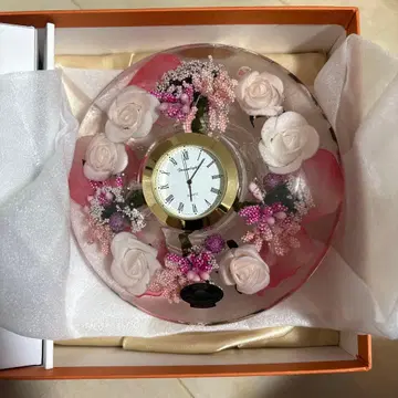 플라워 탁상시계