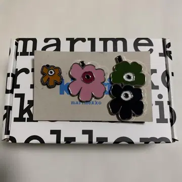 마리메꼬 꽃무늬 브로치 3개 세트