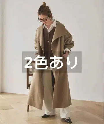 Spick & Span 비버 뉴앙스 컬러 오버코트