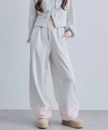 스웨트 팬츠 퍼 오트밀 라이트 그레이 핑크 올리브 올리브