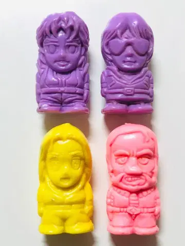 당시 물품 기동전사 건담 캐릭터 미니 피규어 4개 레어 레트로 쇼와 희귀