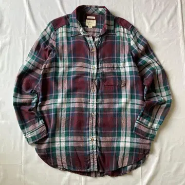 레어 00s 아메리칸 이글 체크 플란넬 셔츠 그런지 Y2K 구제 의류