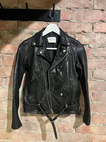 뷰티풀 피플 블랙 가죽 라이더 자켓