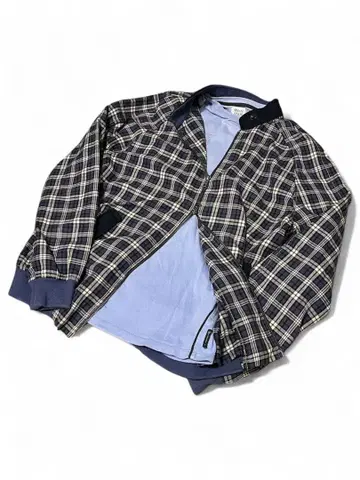 00s GAP 체크 더블 지퍼 자켓