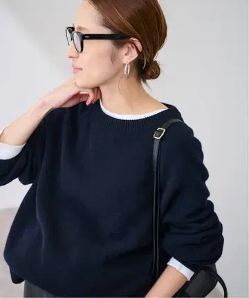 미사용 새상품 FRAMeWORK 래글런 슬리브 와이드 풀오버 네이비