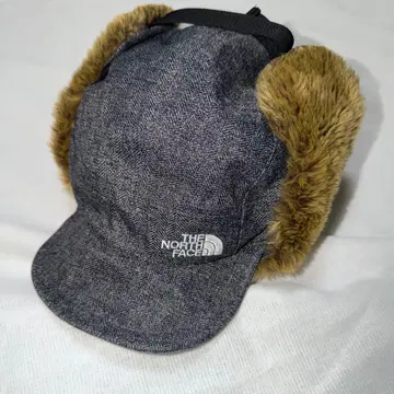THE NORTH FACE 그레이 퍼(fur) 포함 캡