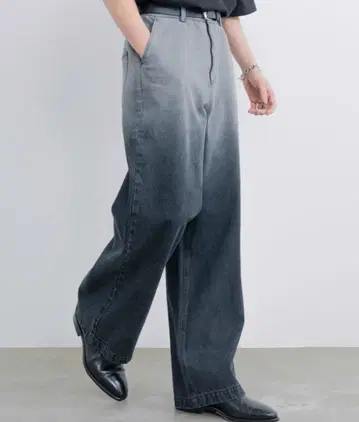 SINSS 와이드 스트레이트 그라데이션 데님