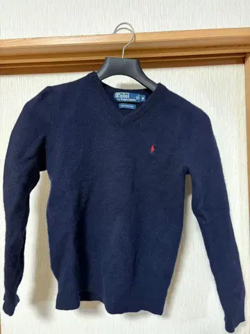 폴로 V넥 스웨터 M 네이비