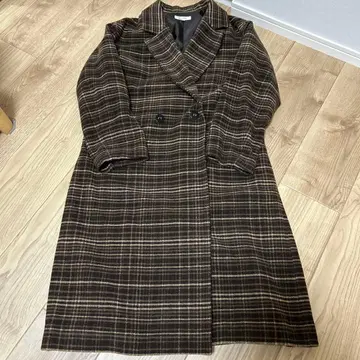 moussy 체크 코트