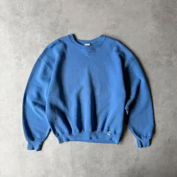 90s 러셀 애슬레틱 맨투맨 무지 터콰이즈