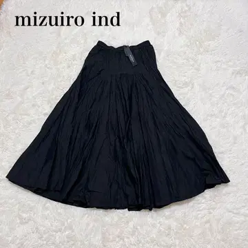 [ 미사용 택 포함 ] mizuiro ind 볼륨 플레어 스커트 블랙
