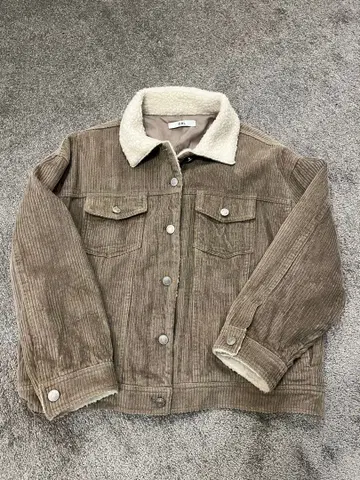 GRL 브라운 코듀로이 점퍼 보아 옷깃 프리 사이즈