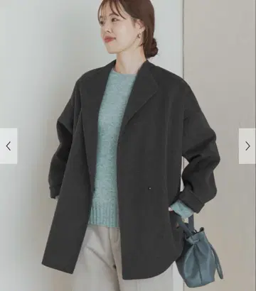 택 포함 새상품 울 리버 미들 가운 코트 어반 리서치 도어스