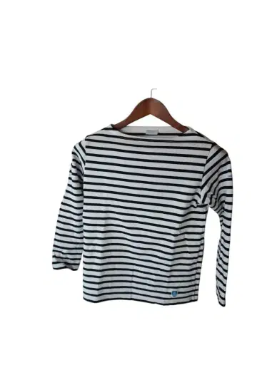 ORCIVAL 화이트 블랙 스트라이프 긴팔 T셔츠