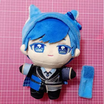 파란 머리 캐릭터 봉제 인형
