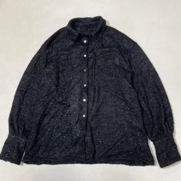 HARE 여성용 라메 샤기 BIG 셔츠