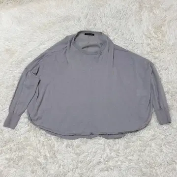 미즈이로 인드 니트 코쿤 풀오버 그레이 오버 사이즈 울