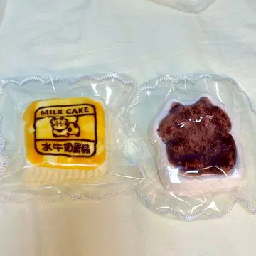 물 느낌 소 케이크 m 사이즈 물 느낌 초코 고양이 스퀴즈 새상품 세트