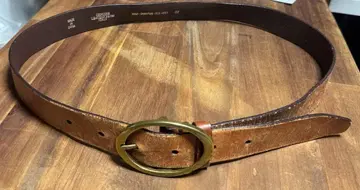 빈티지 브라운 가죽 벨트