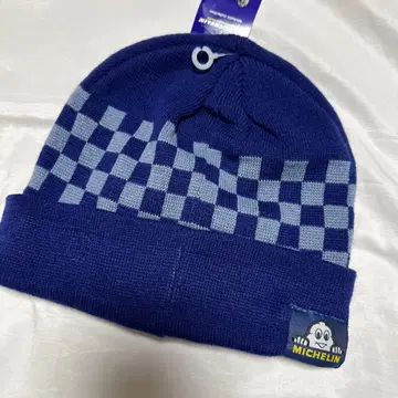 새상품 단종 미쉐린 니트 캡 체커 블루