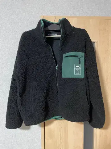 Kappa 플리스 보아 자켓 블랙