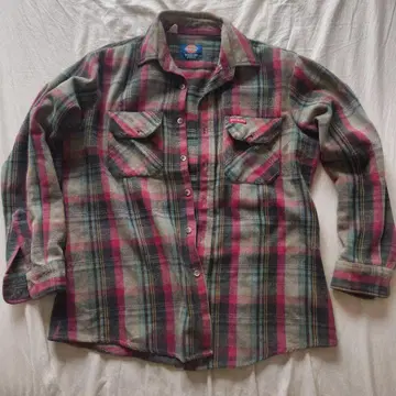 Dickies 체크 무늬 플란넬 셔츠 Medium