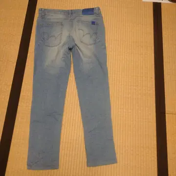 [ 레어 모델 ] EDWIN 데님 팬츠 M 사이즈 스트레치 데미지 가공
