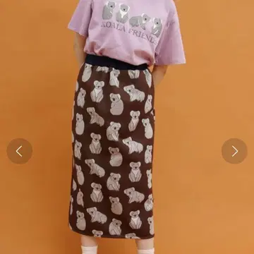 새상품 didizizi 코알라 프렌즈 자카드 스커트