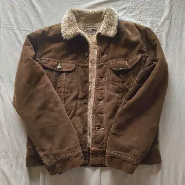 Lee 브라운 코듀로이 자켓 퍼 안감