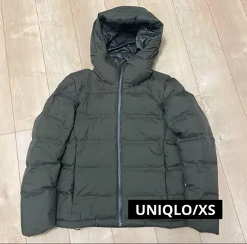 UNIQLO 심리스 다운 후드티 XS 카키