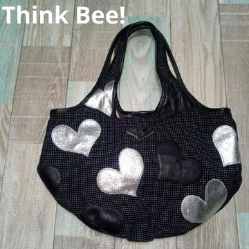 싱크비 Think Bee! 토트백 패치워크 하트 블랙