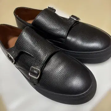 UNITED ARROWS 블랙 더블 버클 신발