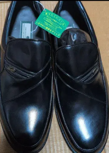 블랙 가죽 슬립온 비즈니스 슈즈