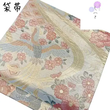 28 후쿠로 오비 꽃무늬 봉황 원앙 포멀 금실
