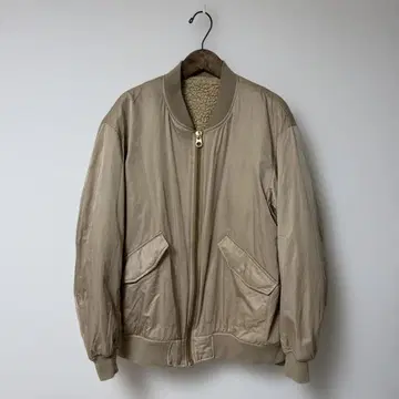 JOHNBULL 베이지 MA1 집업 점퍼