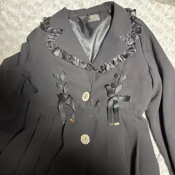 ROJITA 시어 프릴 트렌치코트